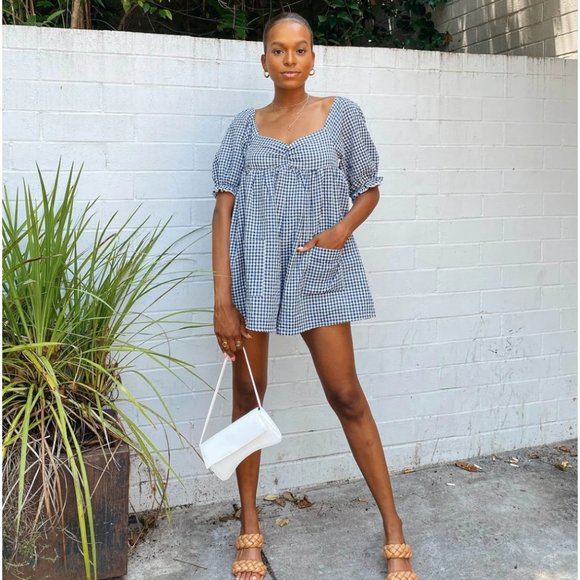 GINGHAM MOMENT ROMPER by Vestique - Picture 1 of 6